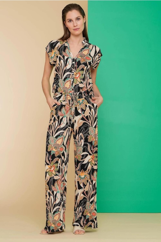 AMY JUMPSUIT MET PRINT 41105 60 Emerald/Orange
